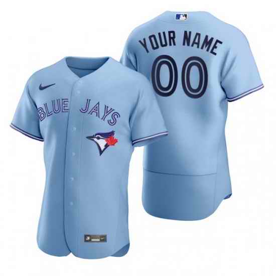 Men Women Youth Toddler All Size Toronto Blue Jays Custom Nike Light Blue Stitched MLB Flex Base Jersey